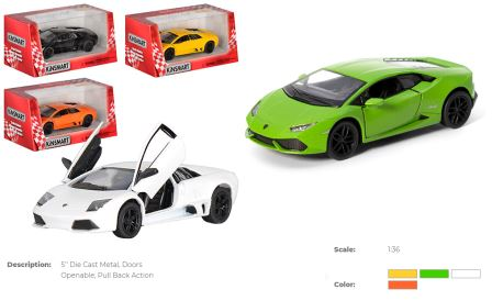 Машина метал. "Kinsmart" "Lamborghini Huracan LP610-4", в коробке 16*8,5*7,5см (96шт/4)(KT5382W)
Машина метал. "Kinsmart" "Lamborghini Huracan LP610-4", в коробке 16*8,5*7,5см (96шт/4)(KT5382W)