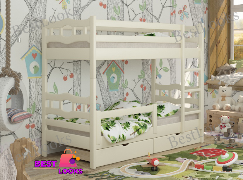 Кровать Двухъярусная с Ящиками 90х190 и бортиком защитным внизу Wellmebely Робин Трансформер сосна Бежевый Л6
Кровать Двухъярусная с Ящиками 90х190 и бортиком защитным внизу Wellmebely Робин Трансформер сосна Бежевый Л6