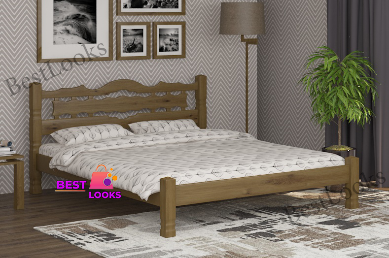 Кровать деревянная двуспальная 140х190 Инга Wellmebely сосна Орех светлый Л6 
Кровать деревянная двуспальная 140х190 Инга Wellmebely сосна Орех светлый Л6