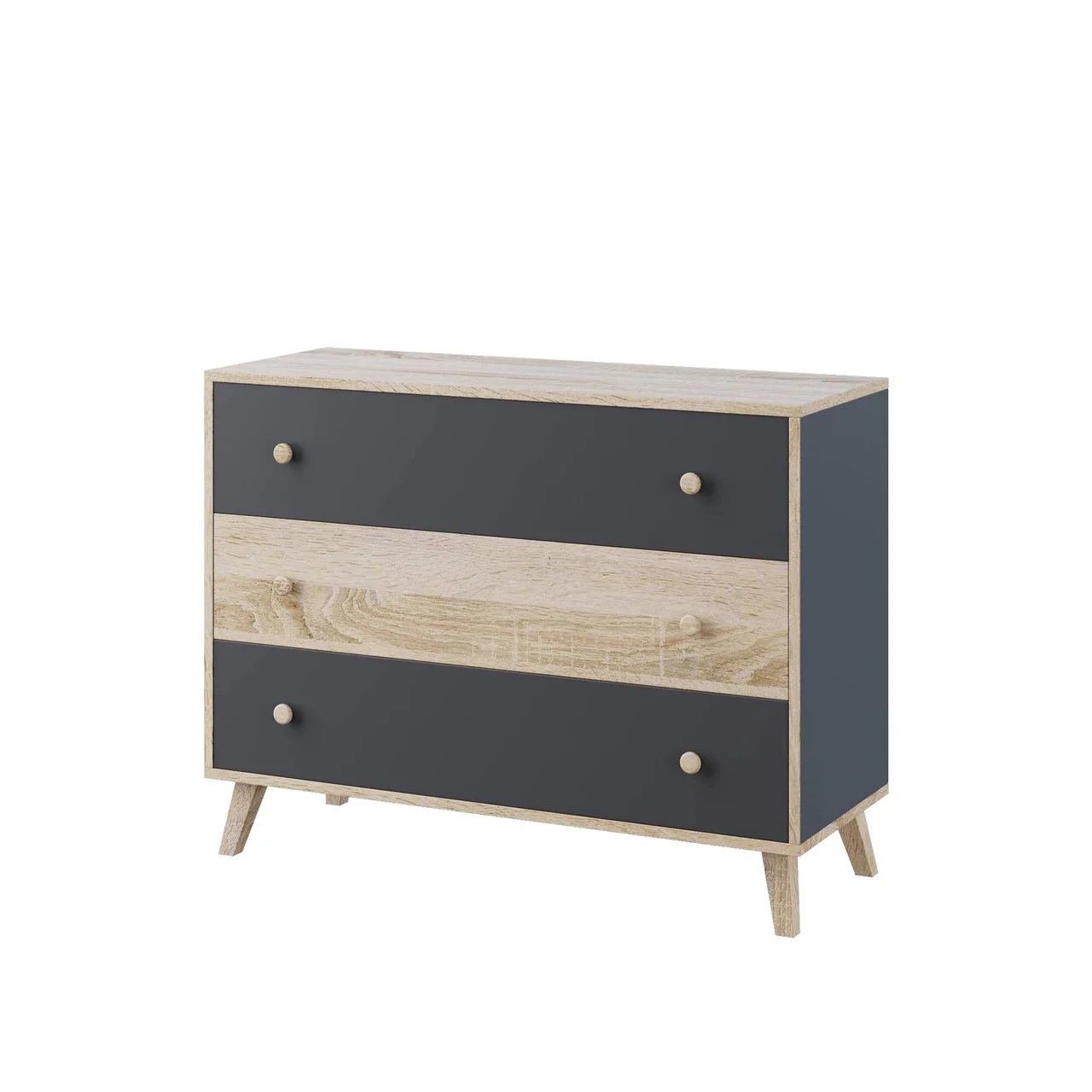 Комод Світ Меблів Эрика антрацит серый/дуб сонома 
Комод Світ Меблів Эрика антрацит серый/дуб сонома