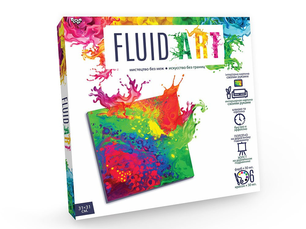 Набір для креативної творчості Danko Toys Fluid Art / Флюїд-арт "Рідке мистецтво" FA-01-05
Набір для креативної творчості Danko Toys Fluid Art / Флюїд-арт "Рідке мистецтво" FA-01-05