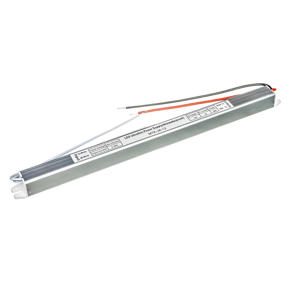 Блок питания 12V SLIM/3A 36Bт негерметичный 
Блок питания 12V SLIM/3A 36Bт негерметичный