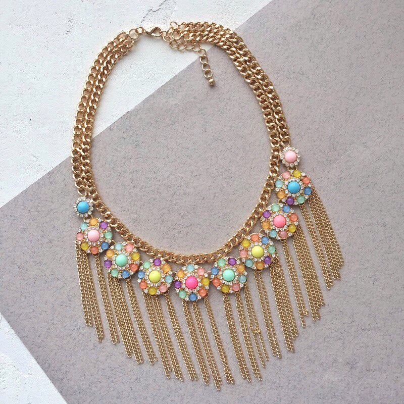 Колье Miss Odri "Bonny multicolored" женское золотистое с цветными камнями + подарочная упаковка
Колье Miss Odri "Bonny multicolored" женское золотистое с цветными камнями + подарочная упаковка