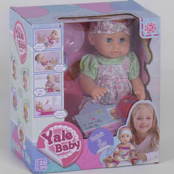 Пупс интерактивный Yale Baby No916G для девочки функциональный 25 см с аксессуарами
Пупс интерактивный Yale Baby No916G для девочки функциональный 25 см с аксессуарами