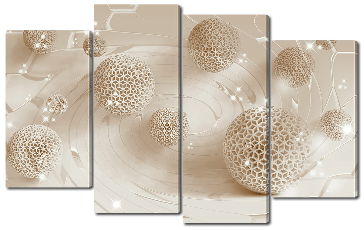 Модульная картина Interno Эко кожа Шары абстракция 126x77см 
Модульная картина Interno Эко кожа Шары абстракция 126x77см