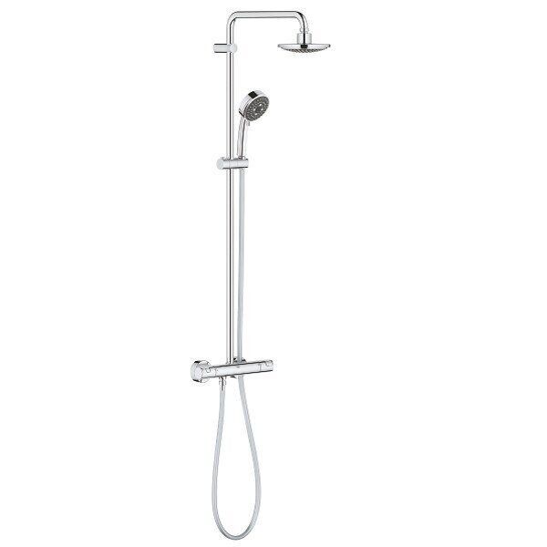 Душевая система с термостатом и потолочным душем GROHE хром VITALIO START 26556000
Душевая система с термостатом и потолочным душем GROHE хром VITALIO START 26556000