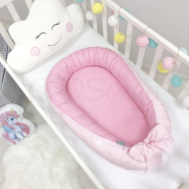Кокон для новорожденных (позиционер гнездышко) Baby Design Звезды на розовом 90х65 см
Кокон для новорожденных (позиционер гнездышко) Baby Design Звезды на розовом 90х65 см