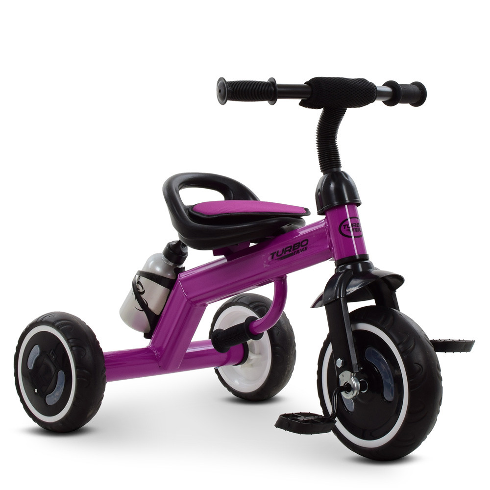 Трехколесный велосипед Turbotrike со светящимися EVA колесами и бутылкой для воды M 3648-M-2 фиолетовый
Трехколесный велосипед Turbotrike со светящимися EVA колесами и бутылкой для воды M 3648-M-2 фиолетовый