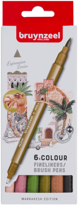 Набор линеров-кистей Bruynzeel Brushpen Marrakesh двусторонние 6 цветов (8712079454517)
Набор линеров-кистей Bruynzeel Brushpen Marrakesh двусторонние 6 цветов (8712079454517)
