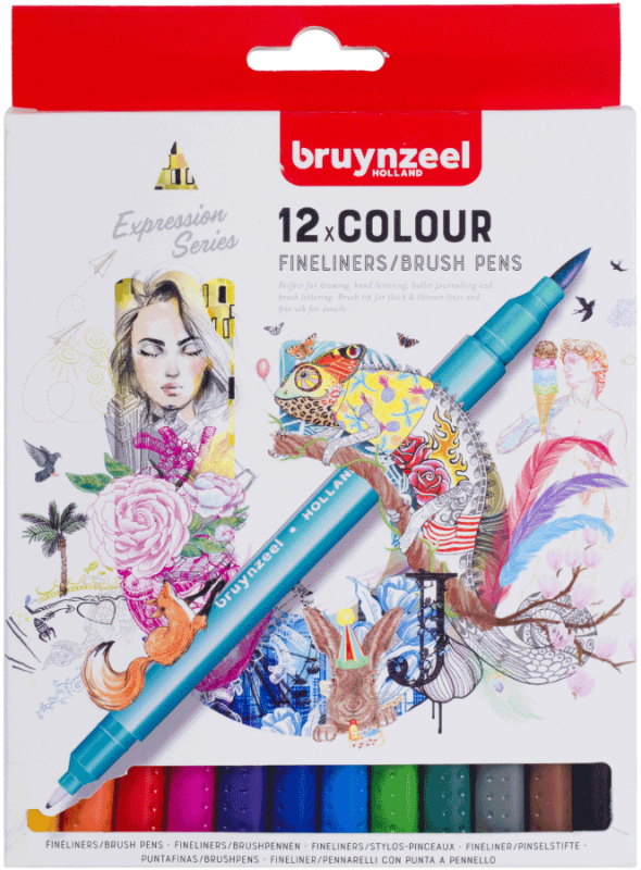 Набор линеров-кистей Bruynzeel Brushpen двусторонние 12 цветов (8712079454333)
Набор линеров-кистей Bruynzeel Brushpen двусторонние 12 цветов (8712079454333)