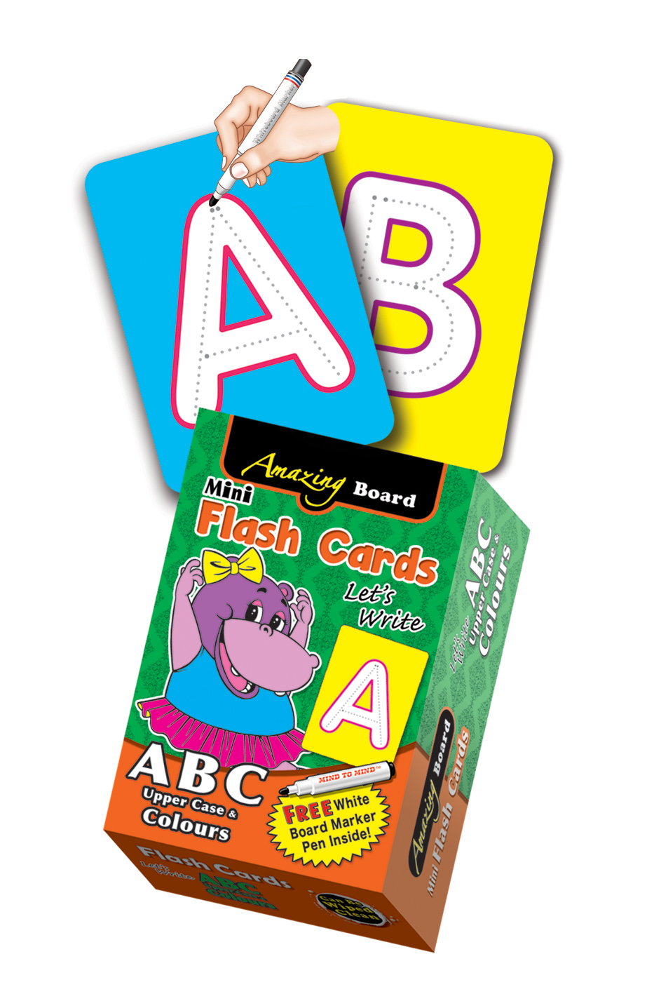 Amazing Board Mini Flash Cards ABC Upper Case & Colours (white board marker pen inside) - - 978-967-331-768-4
Amazing Board Mini Flash Cards ABC Upper Case & Colours (white board marker pen inside) - - 978-967-331-768-4