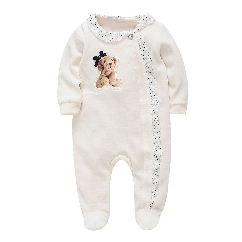 Человечек для девочки велюровый с изображением собаки молочный Puppy Berni Kids (68 / 6-9 мес) Молочный
Человечек для девочки велюровый с изображением собаки молочный Puppy Berni Kids (68 / 6-9 мес) Молочный