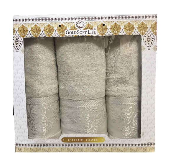 Набор махровых полотенец Gold Soft Life Hindistan 50*90(2) и 70*140 бежевый (ts-02384)
Набор махровых полотенец Gold Soft Life Hindistan 50*90(2) и 70*140 бежевый (ts-02384)