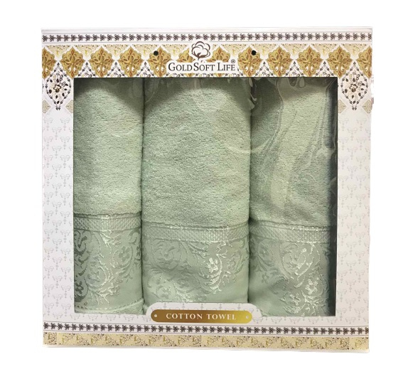 Набор махровых полотенец Gold Soft Life Hindistan 50*90(2) и 70*140 зеленый (ts-02383)
Набор махровых полотенец Gold Soft Life Hindistan 50*90(2) и 70*140 зеленый (ts-02383)