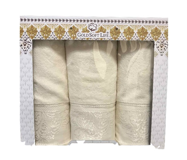 Набор махровых полотенец Gold Soft Life Hindistan 50*90(2) и 70*140 кремовый (ts-02386)
Набор махровых полотенец Gold Soft Life Hindistan 50*90(2) и 70*140 кремовый (ts-02386)