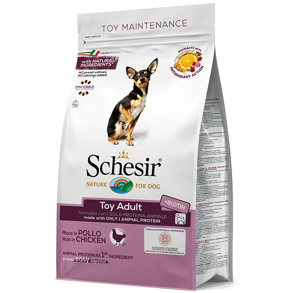 Сухой корм Schesir Dog Toy Adult ШЕЗИР с курицей для собак мини пород, 0.8 кг
Сухой корм Schesir Dog Toy Adult ШЕЗИР с курицей для собак мини пород, 0.8 кг
