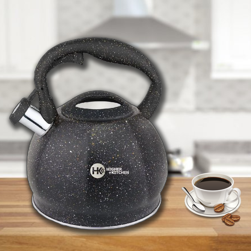 Чайник Higher Kitchen ZP-020 для плиты со свистком из нержавеющей стали с керамичным покрытием 3.5л Черный
Чайник Higher Kitchen ZP-020 для плиты со свистком из нержавеющей стали с керамичным покрытием 3.5л Черный
