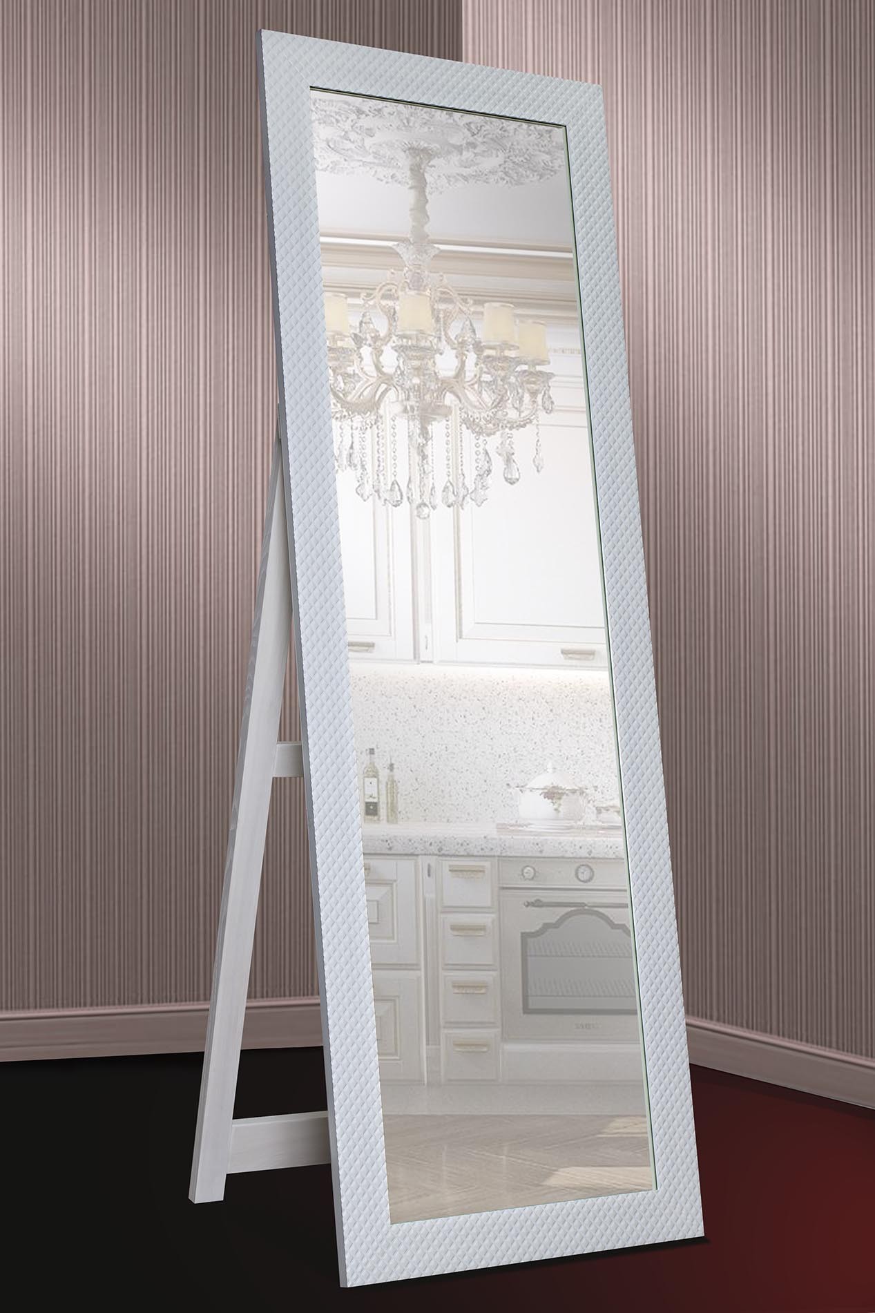 Напольное зеркало в раме в полный рост на деревянной подставке Decorfrom White square 60х174 см белое
Напольное зеркало в раме в полный рост на деревянной подставке Decorfrom White square 60х174 см белое