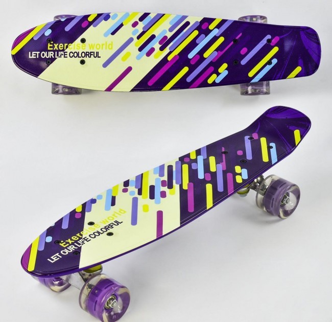 Скейт Детский Пенни борд Best Board F 9797 яркий рисунок доска 55 см, колёса PU, светятся Фиолетовый
Скейт Детский Пенни борд Best Board F 9797 яркий рисунок доска 55 см, колёса PU, светятся Фиолетовый