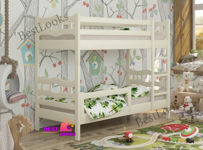 Кровать Двухъярусная 90х200 с бортиком защитным Wellmebely Робин Трансформер сосна Бежевый Л6 
Кровать Двухъярусная 90х200 с бортиком защитным Wellmebely Робин Трансформер сосна Бежевый Л6