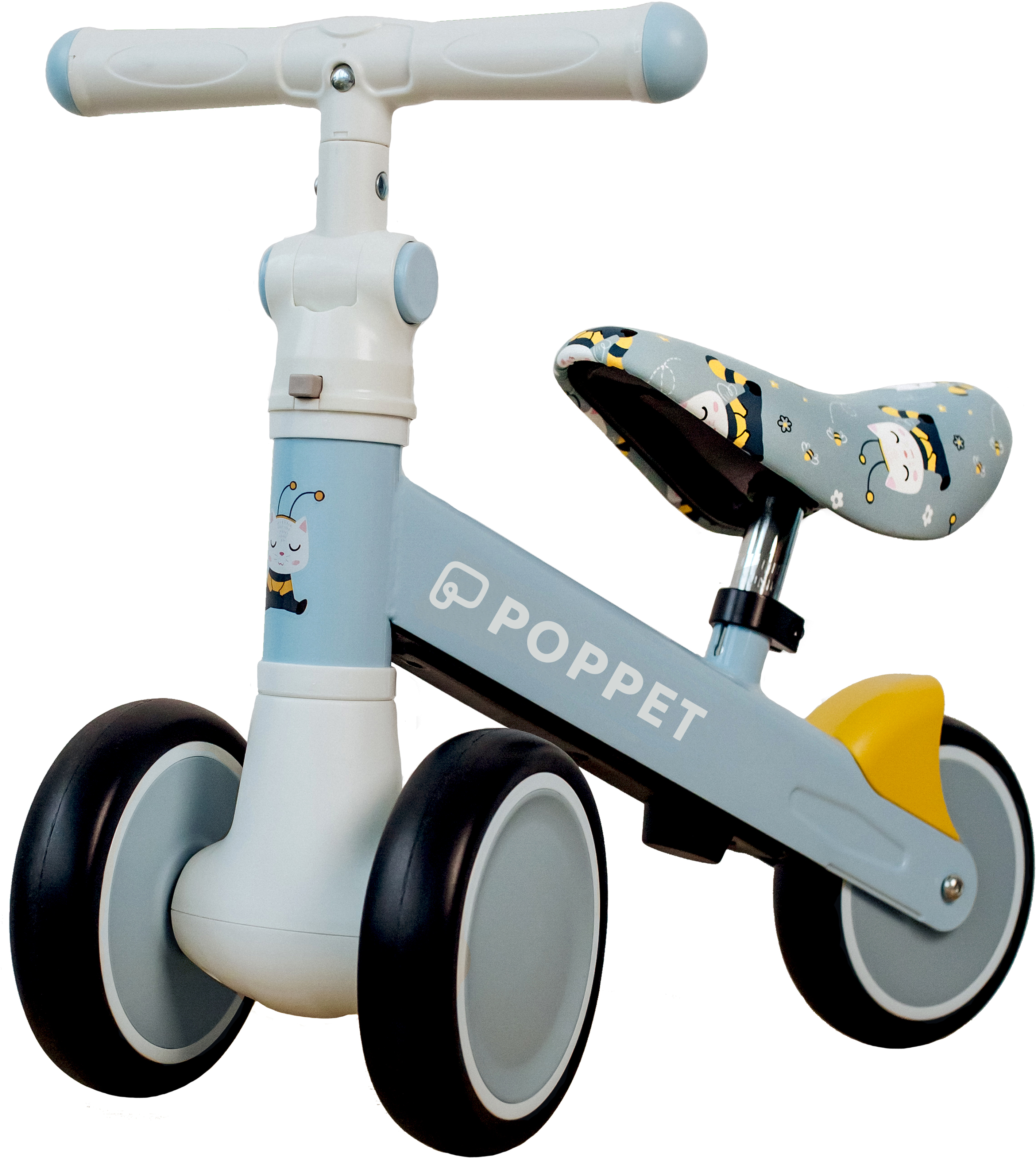 Детский трехколесный беговел-каталка с бесшумными колесами POPPET Кот Пчелка Хани Весенне-голубой (PP-1605B)
Детский трехколесный беговел-каталка с бесшумными колесами POPPET Кот Пчелка Хани Весенне-голубой (PP-1605B)