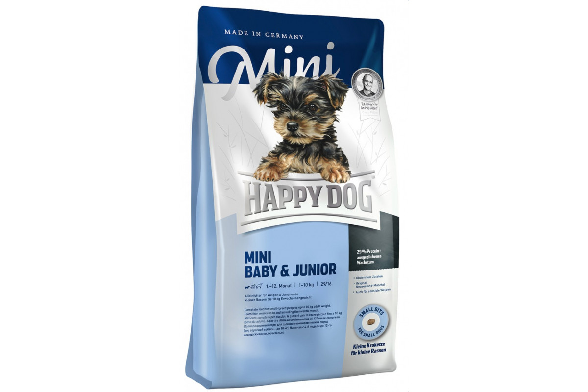 Сухой корм Happy Dog Mini Baby Junior для щенков мелких пород от 4 до 12 недель со вкусом птицы 1 кг
Сухой корм Happy Dog Mini Baby Junior для щенков мелких пород от 4 до 12 недель со вкусом птицы 1 кг