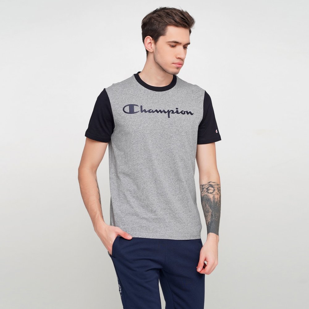 Мужская футболка Champion Crewneck T-Shirt Серый с черным 48 (cha214143-GPJM/NBK)
Мужская футболка Champion Crewneck T-Shirt Серый с черным 48 (cha214143-GPJM/NBK)