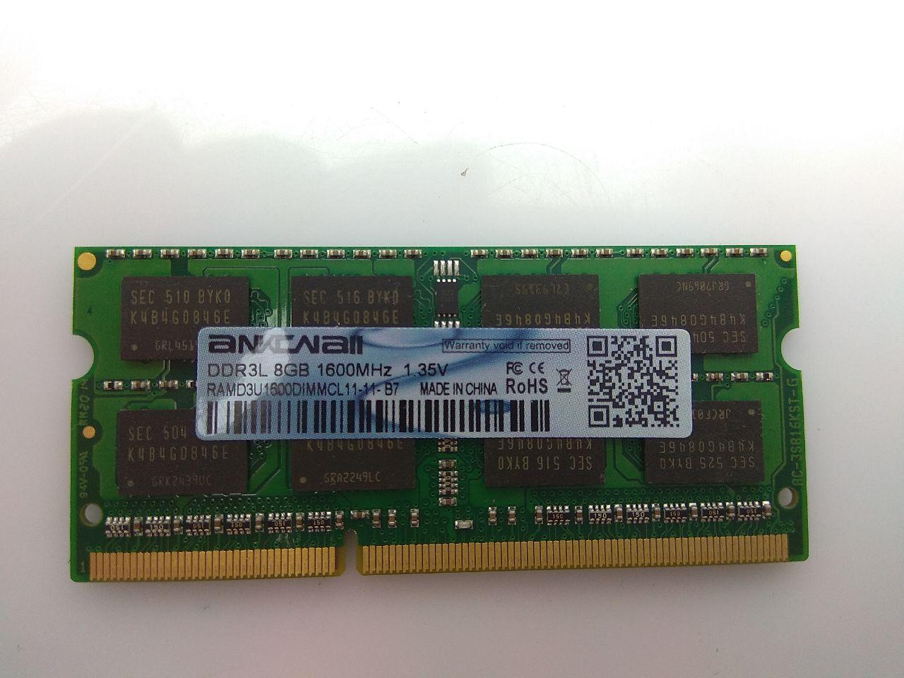 Оперативная память для ноутбука TRY Sodimm DDR3L 8GB 1600mhz PC3L-12800 (На чипах Samsung) нов
Оперативная память для ноутбука TRY Sodimm DDR3L 8GB 1600mhz PC3L-12800 (На чипах Samsung) нов