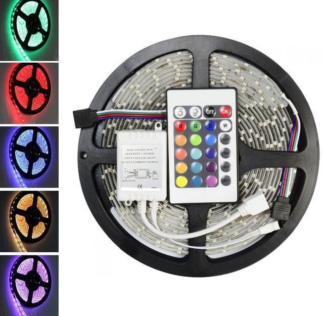 Комплект светодиодная лента влагозащищенная LED 5050 SMD RGB 12v с контроллером+Пульт + блок питания 5м
Комплект светодиодная лента влагозащищенная LED 5050 SMD RGB 12v с контроллером+Пульт + блок питания 5м