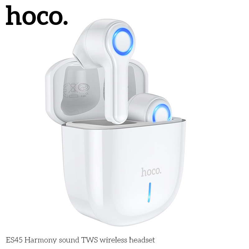 Беспроводные наушники Bluetooth HOCO ES45 Harmony sound TWS wireless headset |30/320mAh, BT5.0, 3.5H|. White
Беспроводные наушники Bluetooth HOCO ES45 Harmony sound TWS wireless headset |30/320mAh, BT5.0, 3.5H|. White