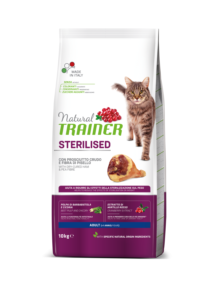Сухой корм для кошек Trainer Natural Super Premium Adult Sterilised with Dry-cured Ham 10 кг (8059149247014)
Сухой корм для кошек Trainer Natural Super Premium Adult Sterilised with Dry-cured Ham 10 кг (8059149247014)