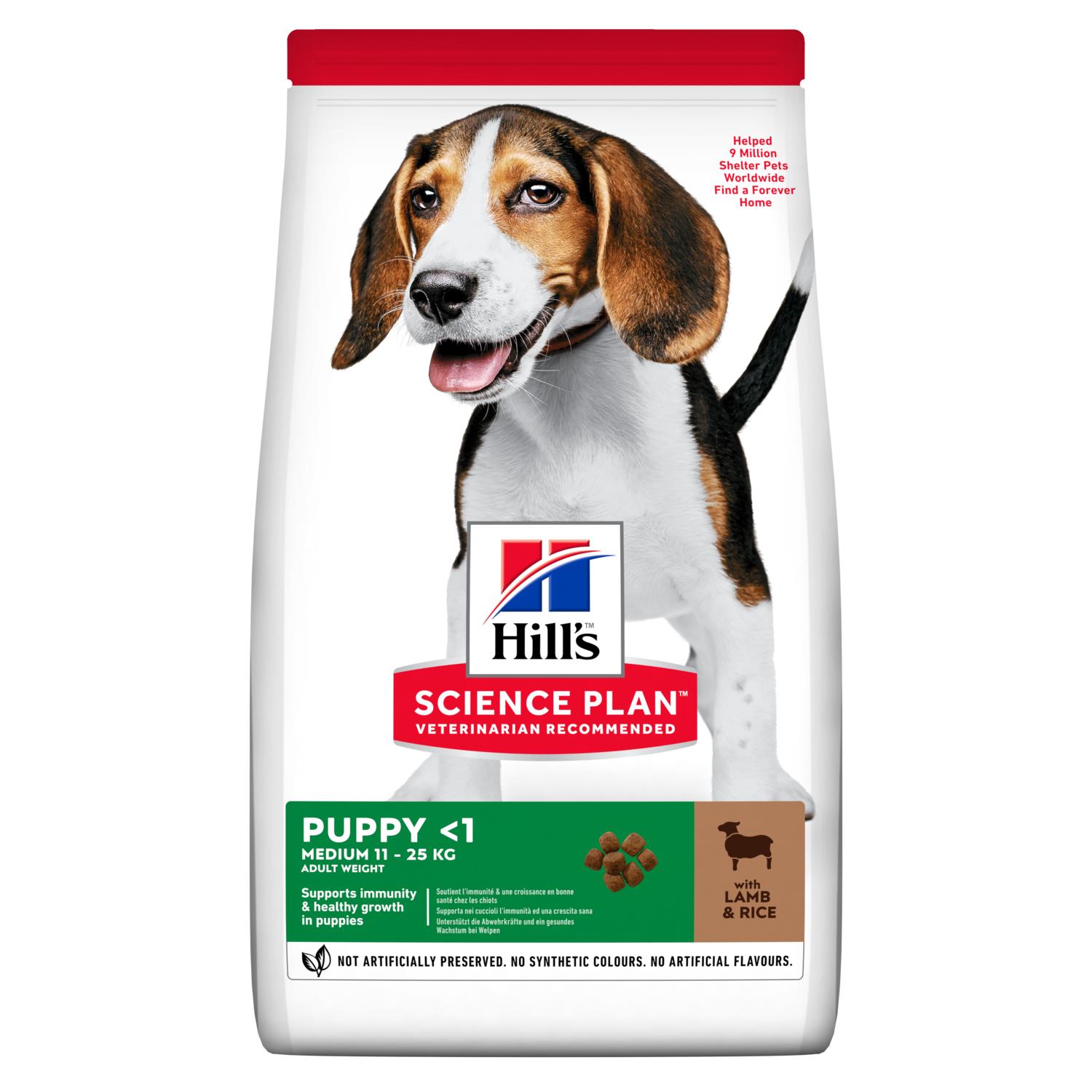Сухой корм HILL'S SCIENCE PLAN Puppy Medium для щенков средних пород, Ягненок и Рис - 14 кг
Сухой корм HILL'S SCIENCE PLAN Puppy Medium для щенков средних пород, Ягненок и Рис - 14 кг