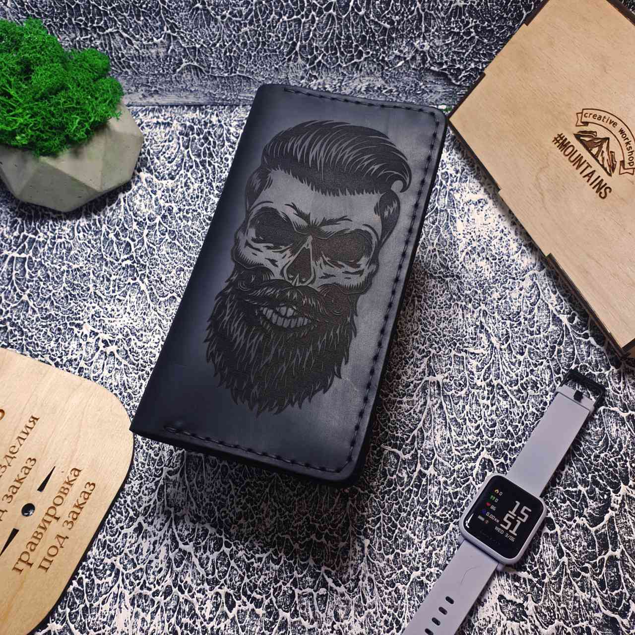 Мужское Портмоне из Натуральной Кожи MOUNTAINS (ручная работа) Череп BARBER Черный
Мужское Портмоне из Натуральной Кожи MOUNTAINS (ручная работа) Череп BARBER Черный