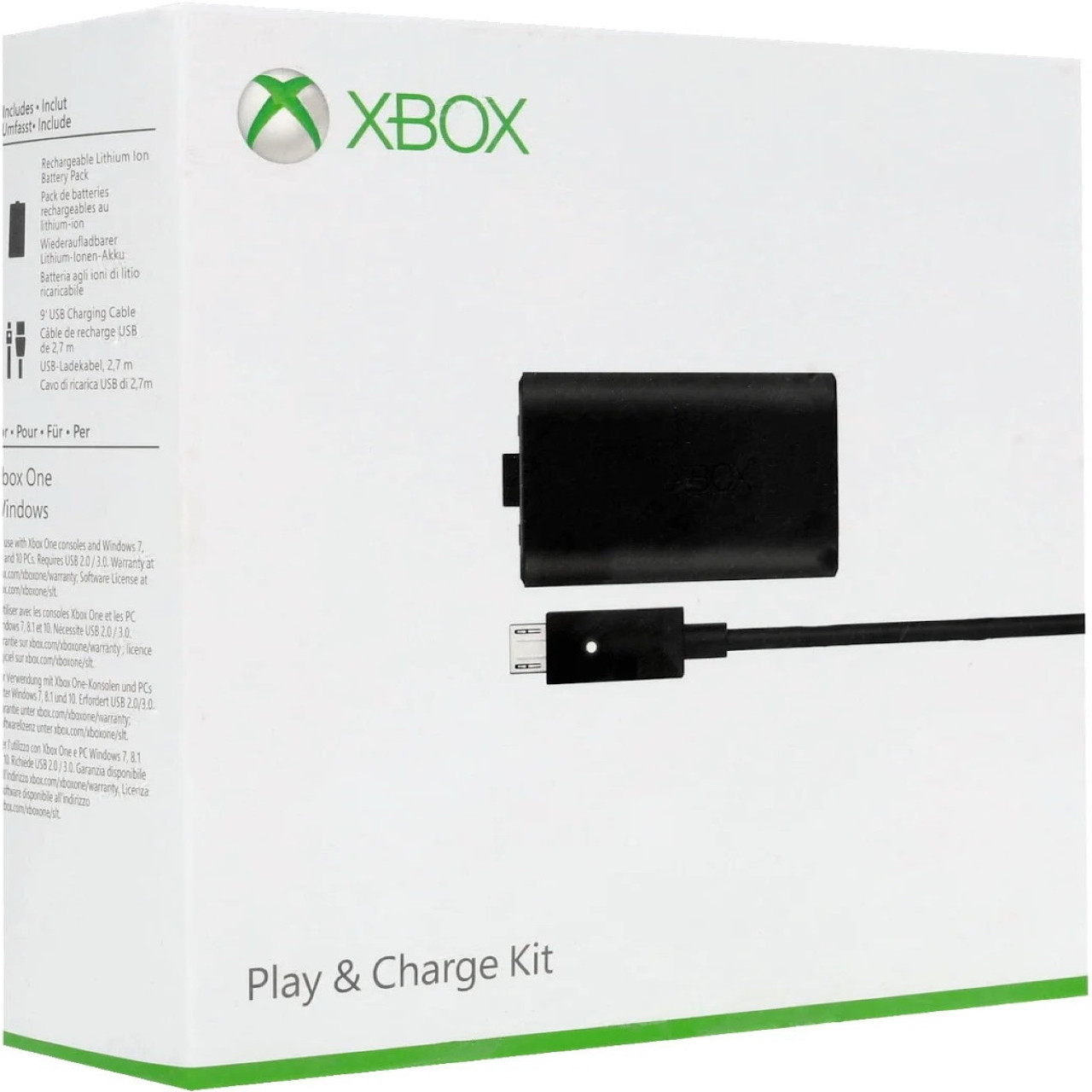 Xbox Play and Charge Kit USB (Аккумуляторна батарея для геймпадов Xbox + кабель MIcroUSB)
Xbox Play and Charge Kit USB (Аккумуляторна батарея для геймпадов Xbox + кабель MIcroUSB)