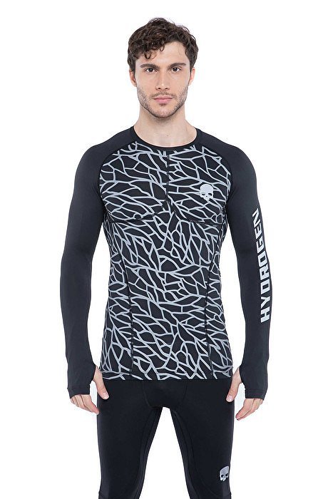 Футболка с длинным рукавом Hydrogen PRINTED SECOND SKIN для тенниса S черная с белым
Футболка с длинным рукавом Hydrogen PRINTED SECOND SKIN для тенниса S черная с белым