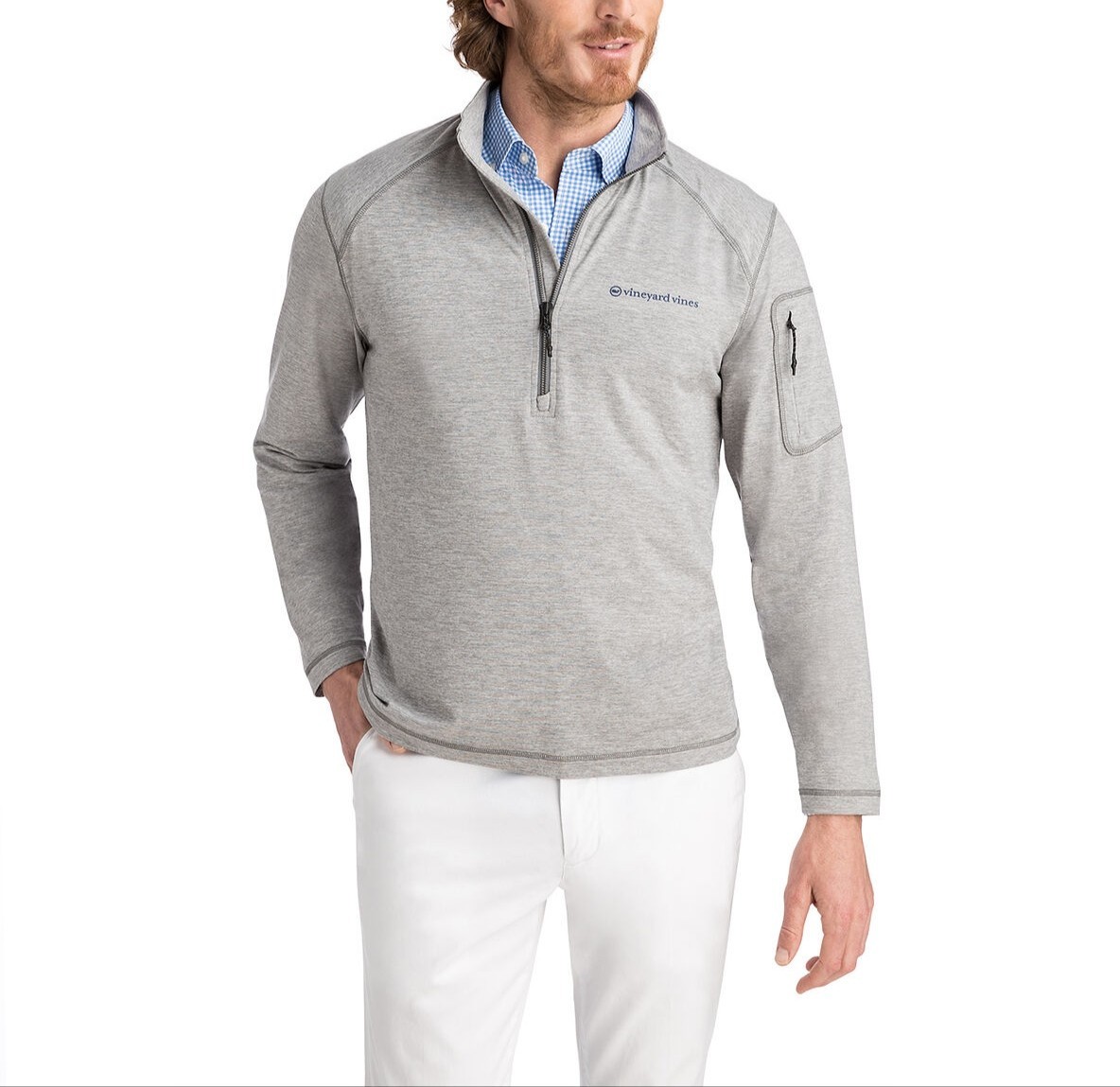 Мужская спортивная кофта Vineyard vines, с застежкой-молнией 1/2,серый,1K2289-39 , L.
Мужская спортивная кофта Vineyard vines, с застежкой-молнией 1/2,серый,1K2289-39 , L.