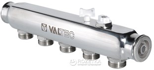 Коллектор VALTEC из нержавеющей стали с межосевым расстоянием выходов 50 мм 1"х 3/4" евроконус (5 вых.) (VTc.505.SS.060505)
Коллектор VALTEC из нержавеющей стали с межосевым расстоянием выходов 50 мм 1"х 3/4" евроконус (5 вых.) (VTc.505.SS.060505)