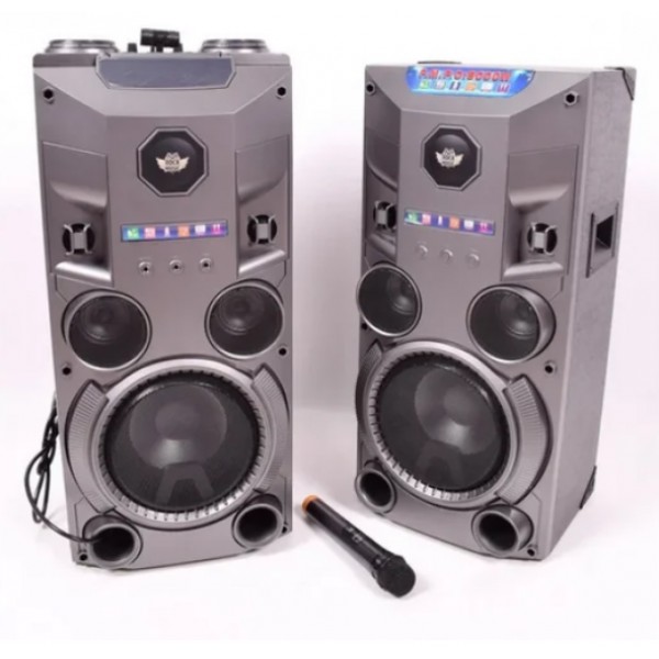 Комплект активной акустики с радиомикрофоном Rock Music RC-8950 (150W/FM/Bluetooth/USB)
Комплект активной акустики с радиомикрофоном Rock Music RC-8950 (150W/FM/Bluetooth/USB)