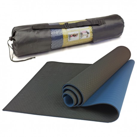 Коврик для йоги и фитнеса FitMagic TPE+TC 183/61/cм/6 мм двухслойный черный - синий
Коврик для йоги и фитнеса FitMagic TPE+TC 183/61/cм/6 мм двухслойный черный - синий