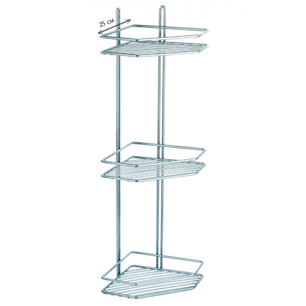 Полка для ванной Metal Style 25322 хромированая угловая трехуровневая двухконтурная 25х25х61 см
Полка для ванной Metal Style 25322 хромированая угловая трехуровневая двухконтурная 25х25х61 см