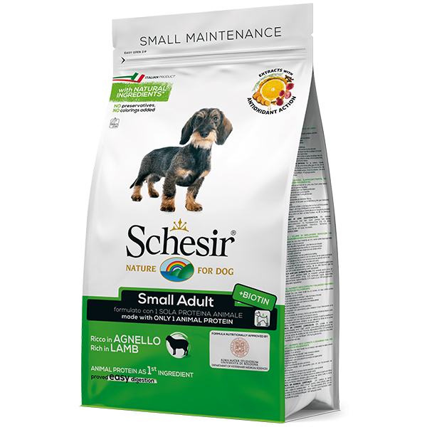 Сухой монопротеиновый корм для собак малых пород Schesir Dog Small Adult Lamb 2 кг
Сухой монопротеиновый корм для собак малых пород Schesir Dog Small Adult Lamb 2 кг