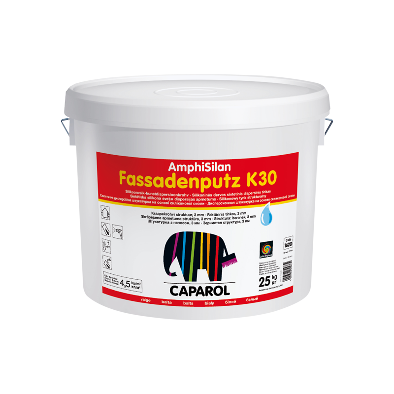 Финишная декоративная штукатурка Amphisilan-Fassadenputz K30 world Transparent 25кг прозрачная
Финишная декоративная штукатурка Amphisilan-Fassadenputz K30 world Transparent 25кг прозрачная