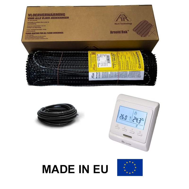 Arnold Rak двухжильный нагревательный мат FH-EC 90 вт 0,5 м2 + программируемый терморегулятор Castle M 6.716
Arnold Rak двухжильный нагревательный мат FH-EC 90 вт 0,5 м2 + программируемый терморегулятор Castle M 6.716