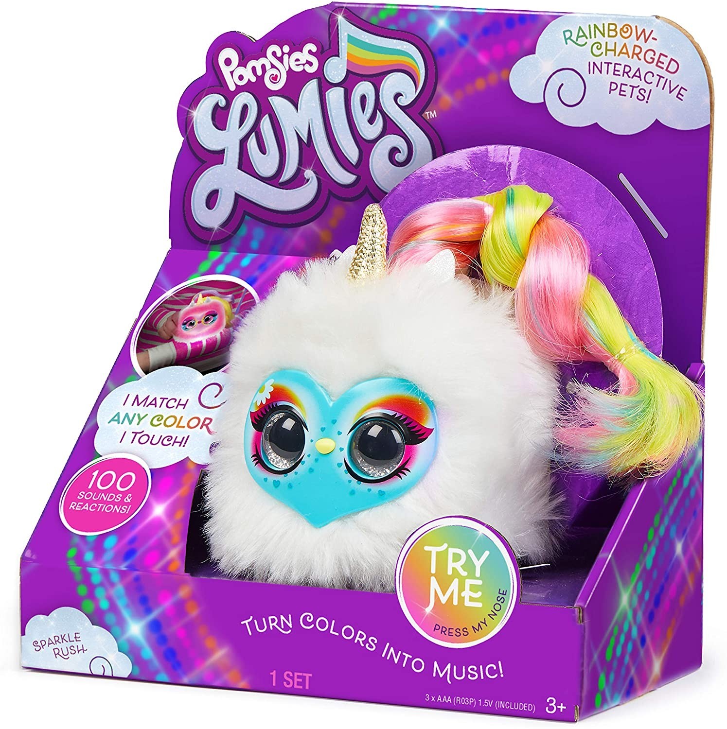 Интерактивная игрушка Pomsies Lumies Sparkle Rush Плюшевый Единорог светится разными цветами
Интерактивная игрушка Pomsies Lumies Sparkle Rush Плюшевый Единорог светится разными цветами