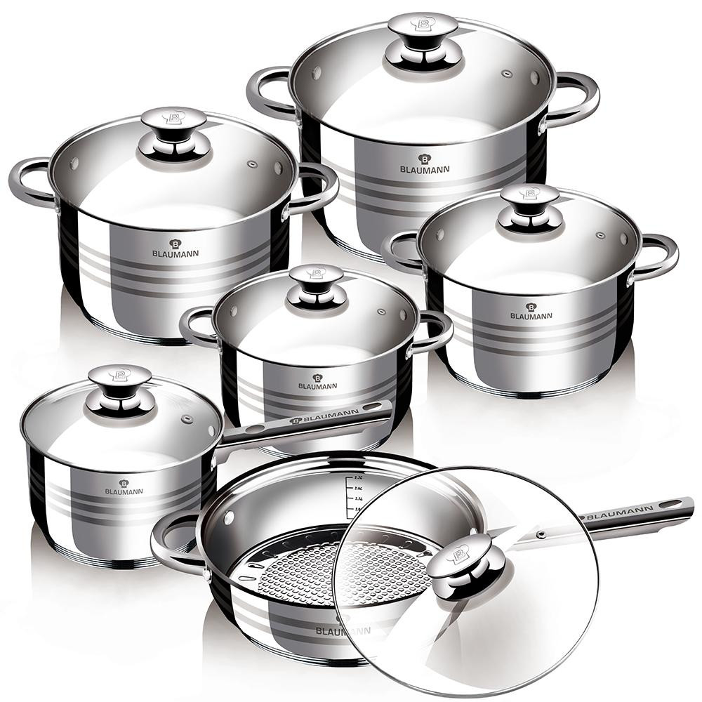 Набор посуды Blaumann Gourmet Line из нержавеющей стали 12 предметов (BL-1031) (NP)
Набор посуды Blaumann Gourmet Line из нержавеющей стали 12 предметов (BL-1031) (NP)