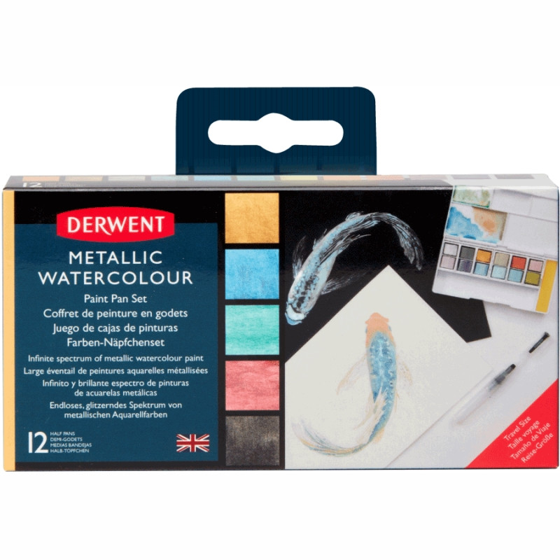 Краски чернильные Derwent Metallic Paint Pan набор 12шт с кисточкой и резервуаром (5028252599924)
Краски чернильные Derwent Metallic Paint Pan набор 12шт с кисточкой и резервуаром (5028252599924)