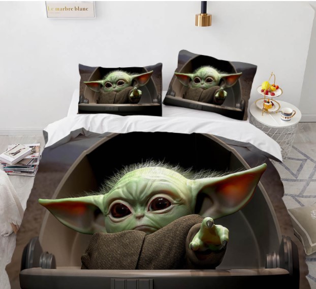 Комплект постельного белья из трех частей с 3D рисунком Yoda Master Йода Майстер №3
Комплект постельного белья из трех частей с 3D рисунком Yoda Master Йода Майстер №3