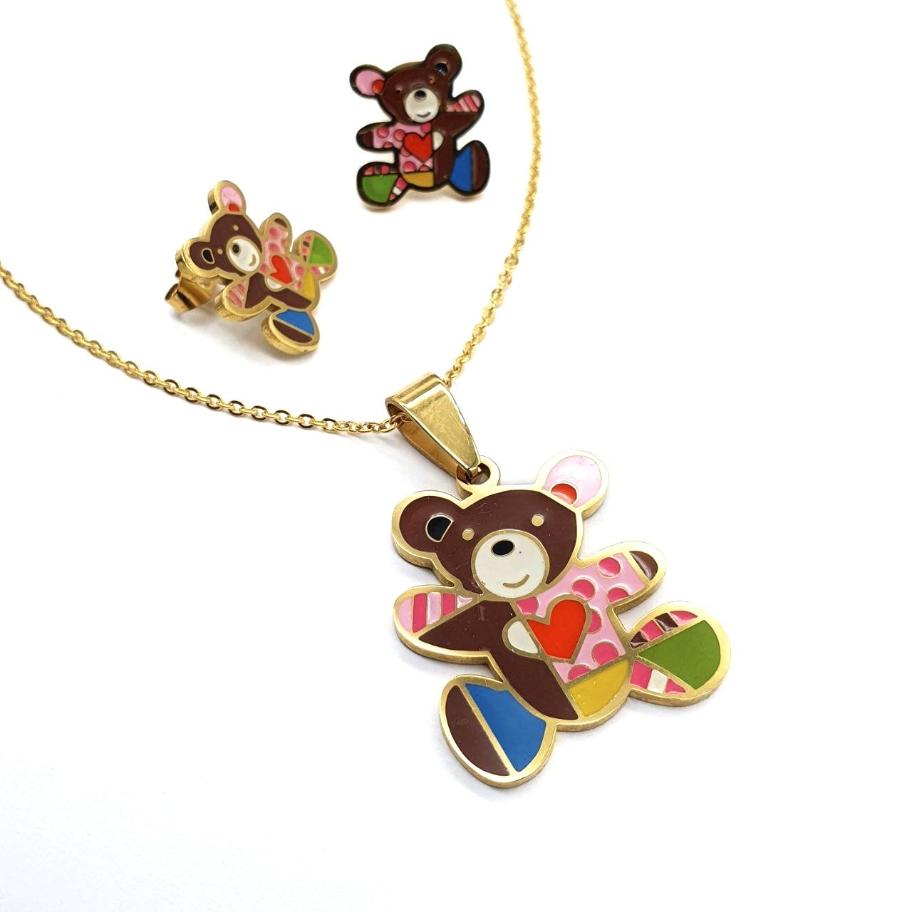 Набор украшений Steel Evolution "Teddy Bear" для девочек из медицинской стали PSN 1631
Набор украшений Steel Evolution "Teddy Bear" для девочек из медицинской стали PSN 1631