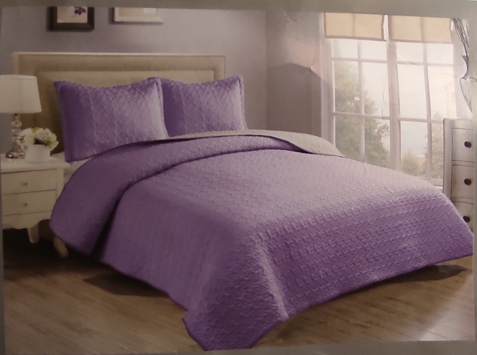 ДВУСТОРОННИЙ СТЕГАНОЙ НАБОР ИЗ 3 ПК Hamilton designer collection BSHA 111116Q фиолетовый
ДВУСТОРОННИЙ СТЕГАНОЙ НАБОР ИЗ 3 ПК Hamilton designer collection BSHA 111116Q фиолетовый