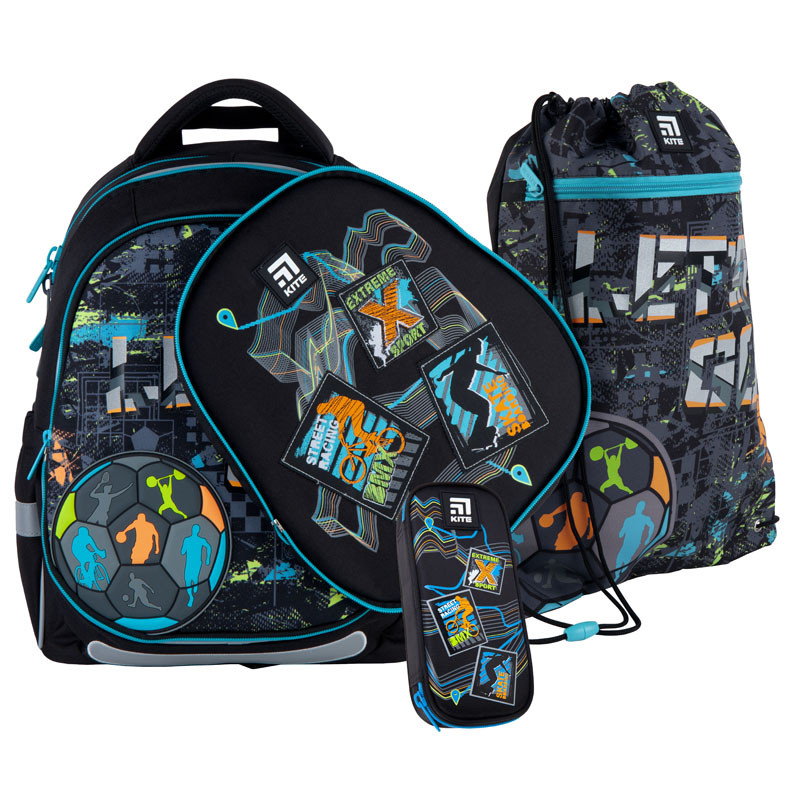 Школьный набор рюкзак + пенал + сумка Kite Let's go (K21-700M(2p)-2) 750 г 38x28x16 см 18 л черный
Школьный набор рюкзак + пенал + сумка Kite Let's go (K21-700M(2p)-2) 750 г 38x28x16 см 18 л черный